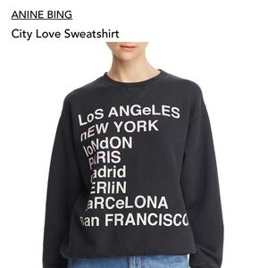 Anine Bing City Love Sweatshirt Size Small